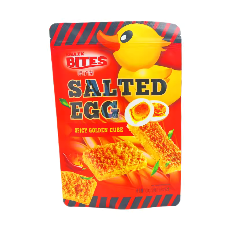 喜乐麦酱心咸蛋黄威化酥辣味100g My Biscuit Snack Bites Spicy Golden Cube Salted Eggs