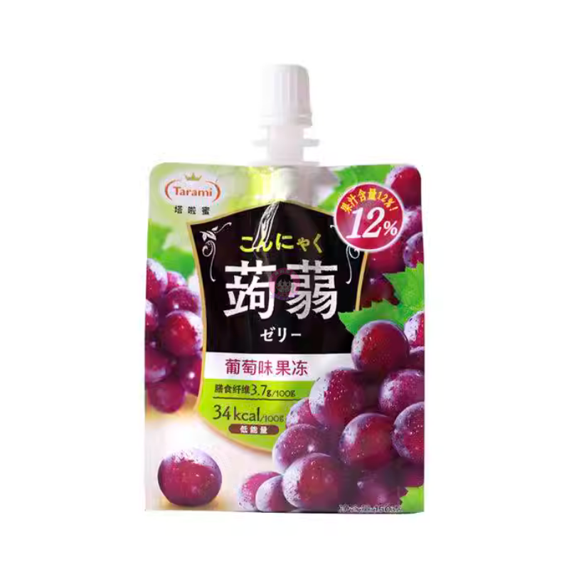 塔拉蜜蒟蒻果冻葡萄味150g Tarami Oishi Konjac Jelly Grape Flavour