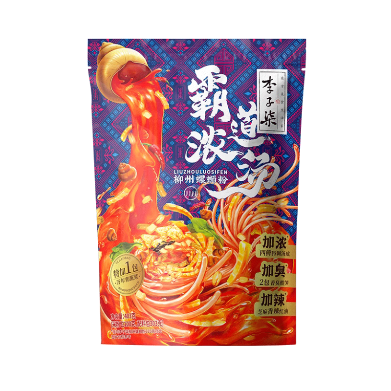 李子柒霸道浓汤柳州螺狮粉403g LZQ Liuzhou Luosi Noodle Rich Soup