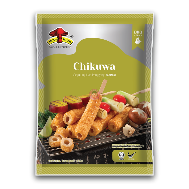 蘑菇牌竹鱼烧500g Mushroom Mini Shikuwa
