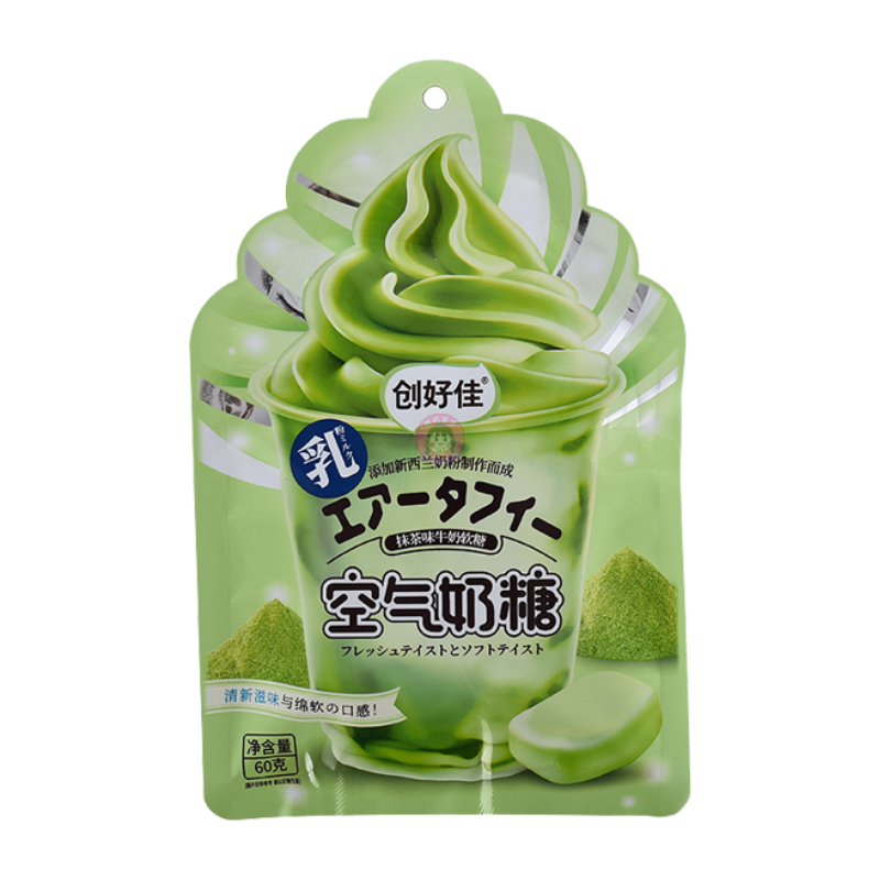 创好佳空气奶糖抹茶味60g CHJ Soft Milk Candy Matcha Flavour