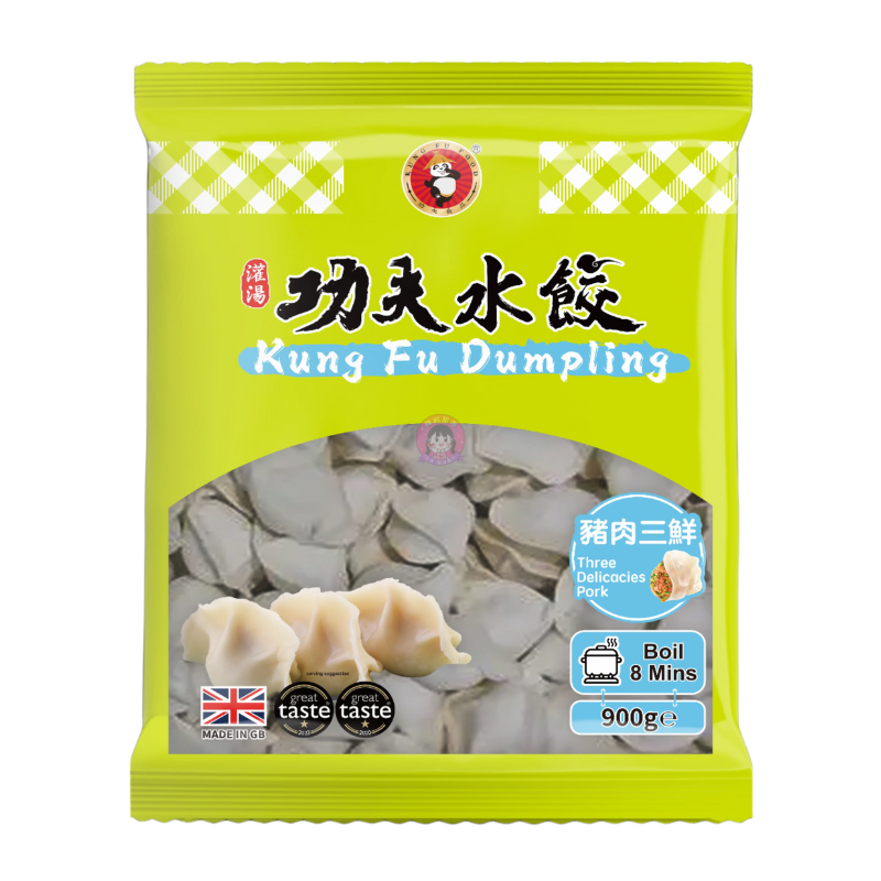 功夫猪肉三鲜水饺900g Kung Fu Three Delicacies Pork Dumplings