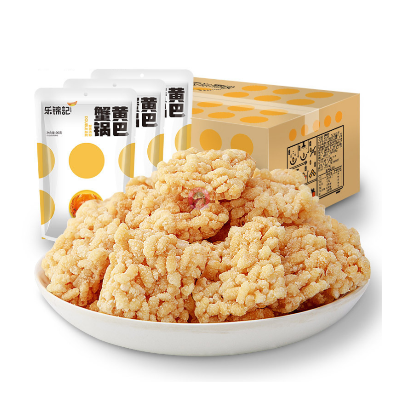 乐锦记糯米锅巴蟹黄味96g LJJ Rice Cracker Crab Roe Flavour