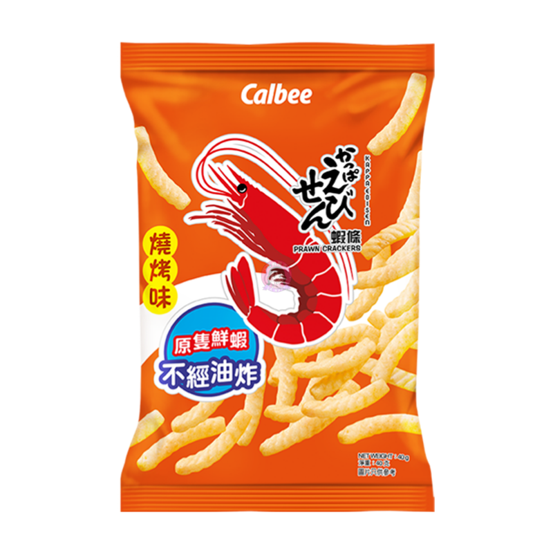 Calbee Prawn Crackers BBQ Flavour 40g 卡乐比虾条烧烤味