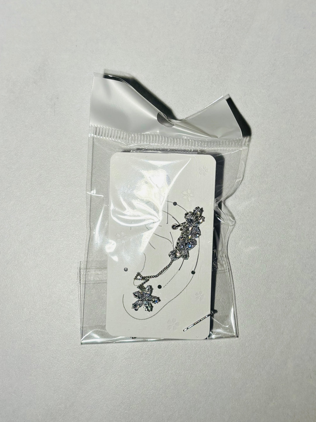 水钻花朵耳环夹 Crystal Flower Motif Earring Cuff