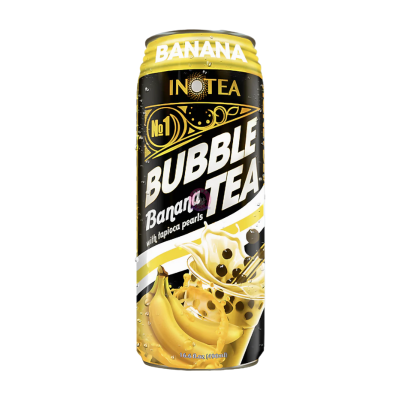 Inotea Bubble Tea Banana Flavour With Tapioca Pearls 489ml