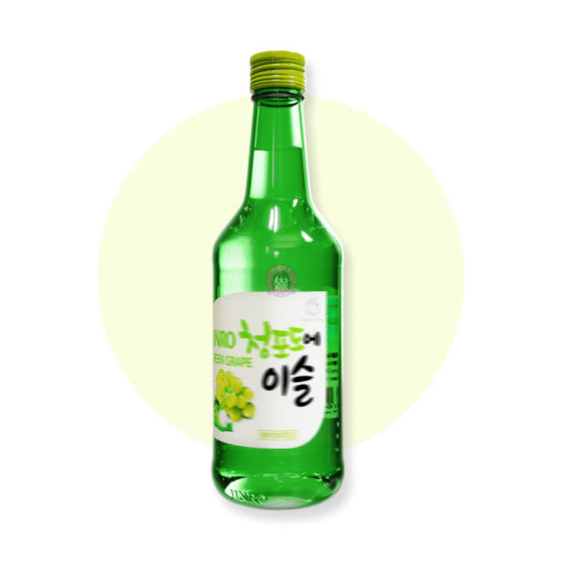 Jinro Green Grape soju 360ml 13% Vol 真露韩国烧酒青葡萄味