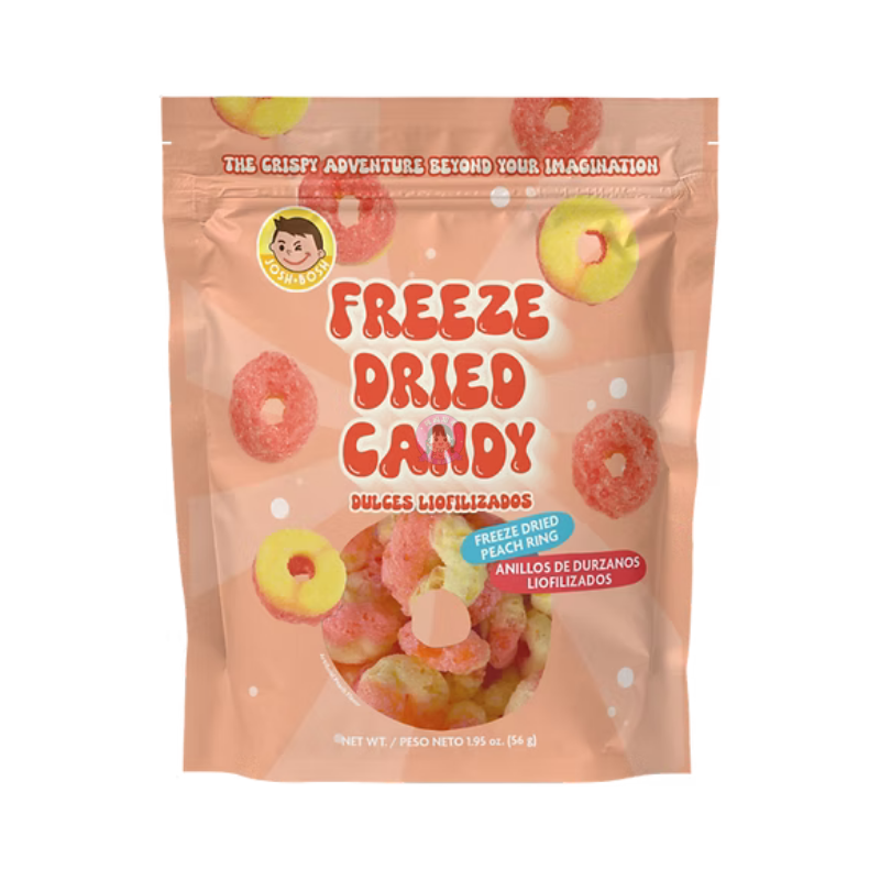 Josh Bosh Freeze Dried Candy Peach Rings 55g