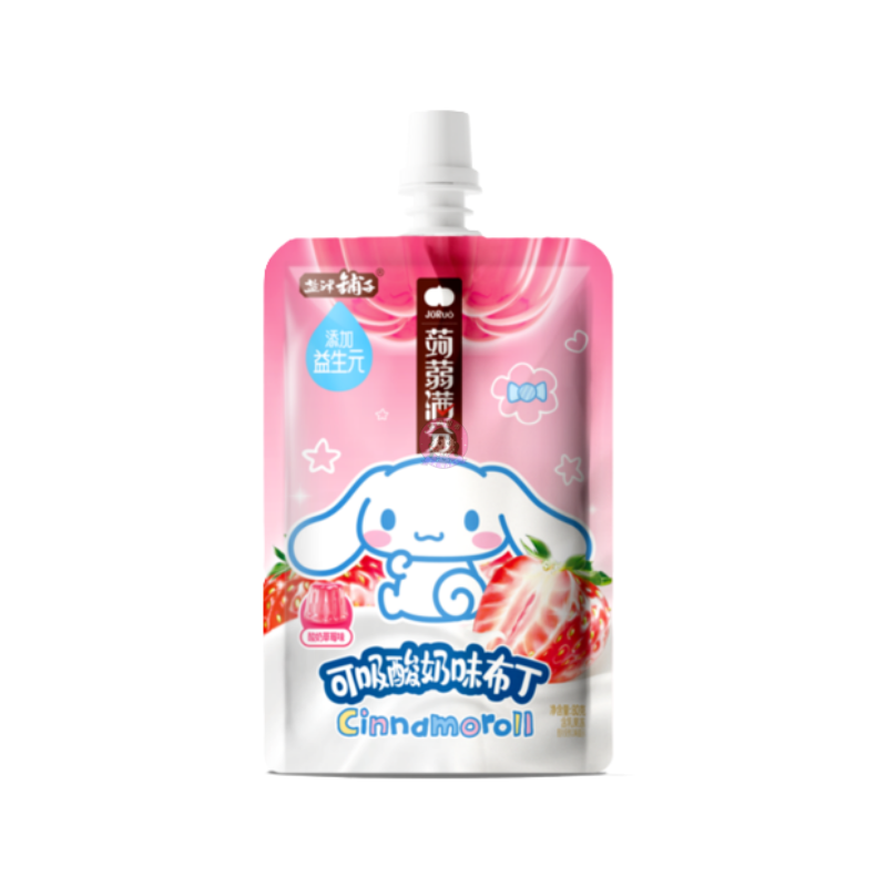 Jur蒟蒻满分可吸酸奶布丁草莓味80g Jur Jelly Drink Yogurt Pudding Strawberry Flavour