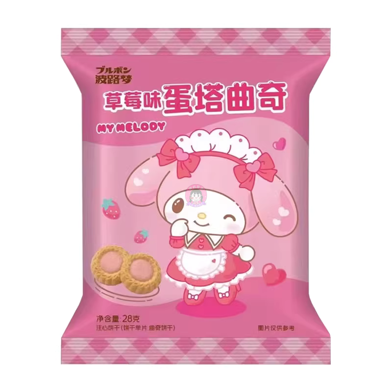 波路梦My Melody蛋挞曲奇草莓味28g Bourbon My Melody Petit Cookies Strawberry Flavour