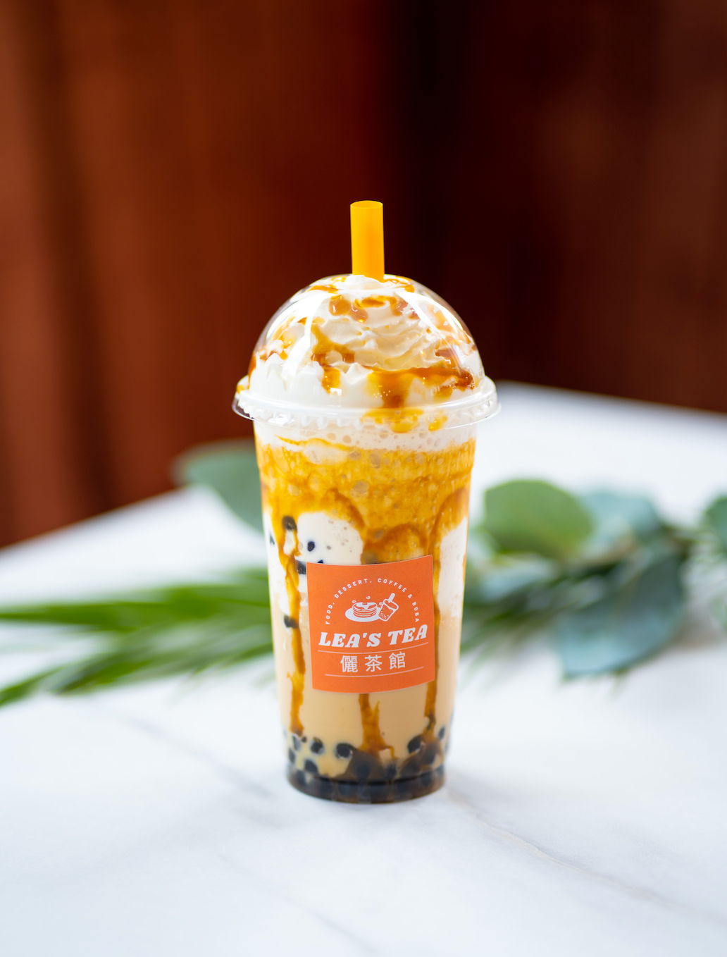 焦糖咖啡冰沙招牌奶茶 Signature Caramel Frappe Boba