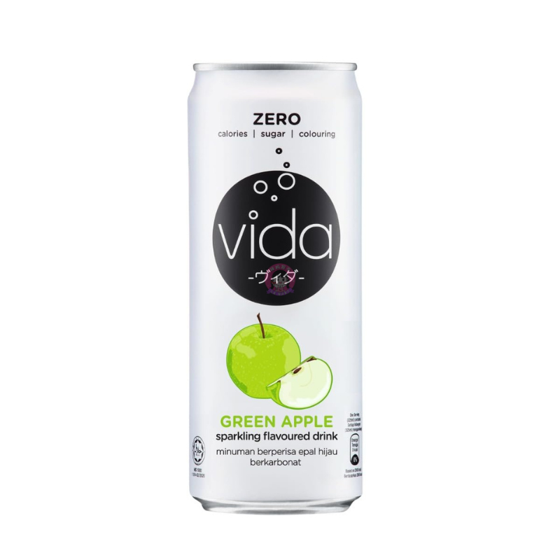 Vida Drinks Green Apple Flavour 325ml 气泡水饮料青苹果味