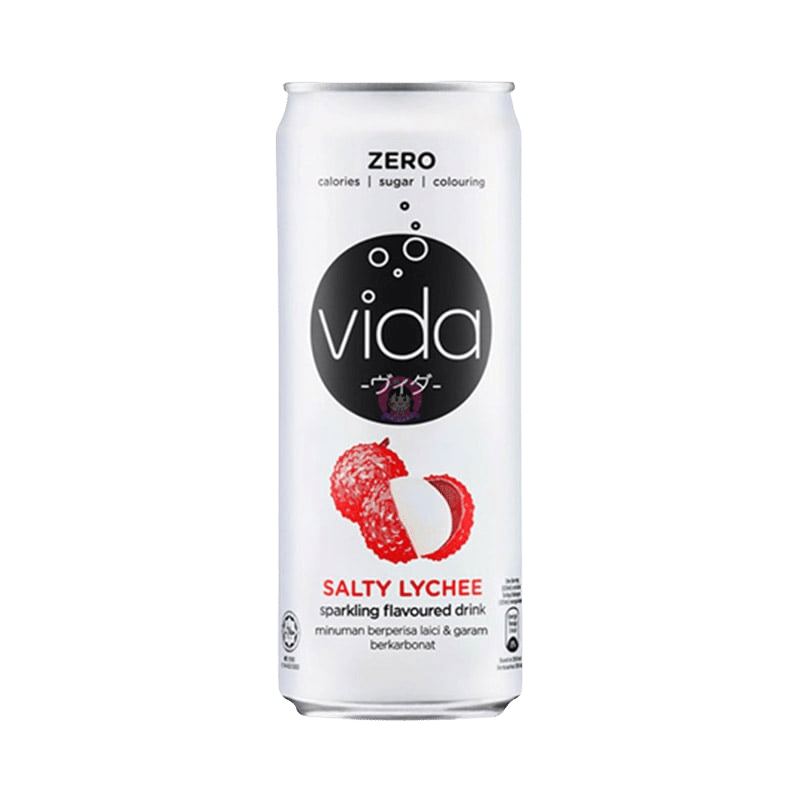 Vida Drinks Salty Lychee Flavour 325ml 气泡水饮料海盐荔枝味