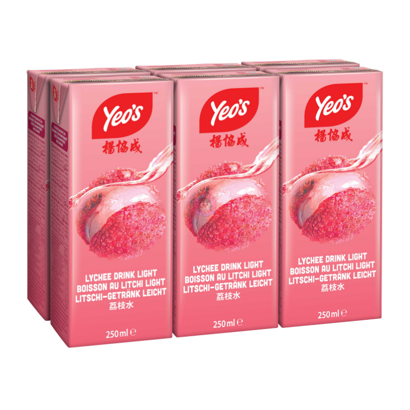 Yeo's Lychee Drink 6 * 250ml 杨协成清香荔枝水