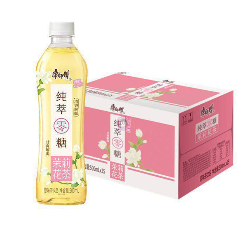 康师傅0糖茉莉花茶500ml Master Kang Jasmine Tea Sugar Free