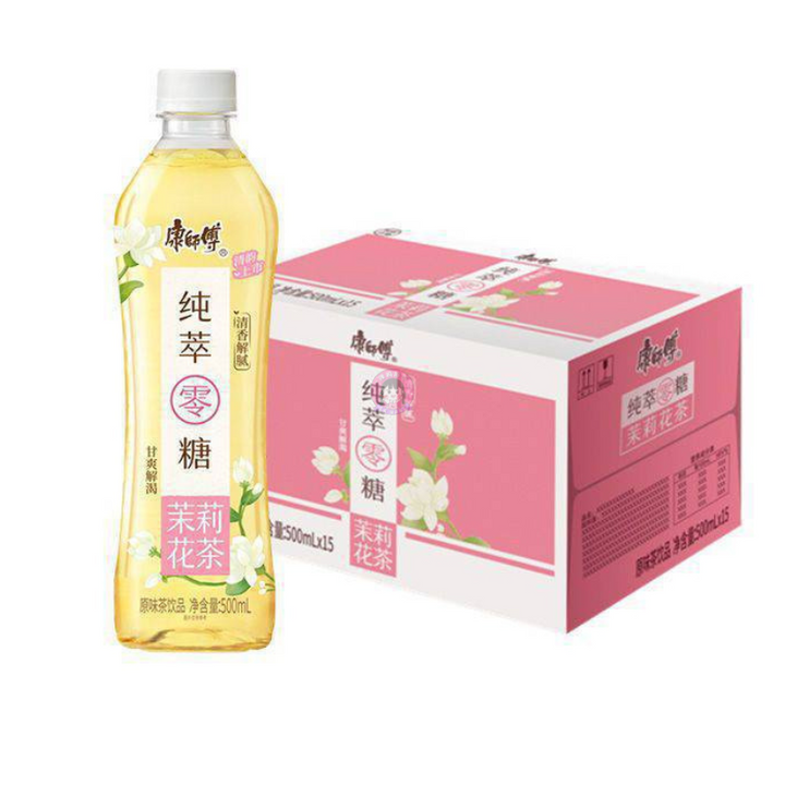 康师傅0糖茉莉花茶500ml Master Kang Jasmine Tea Sugar Free