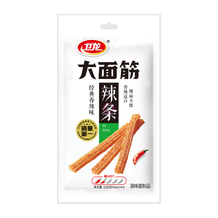 卫龙大面筋香辣106g WL Gluten Strip Spicy
