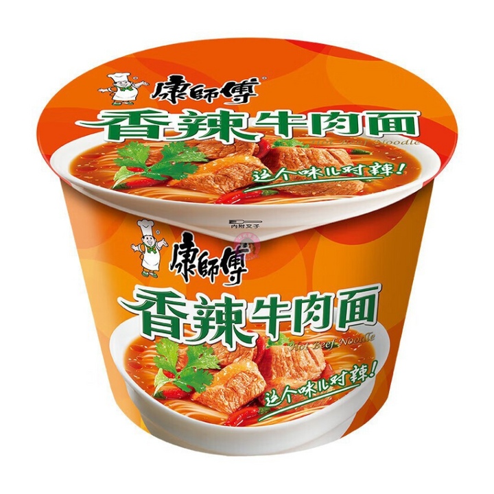 康师傅香辣牛肉桶面108g MK Instant Noodles Spicy Beef