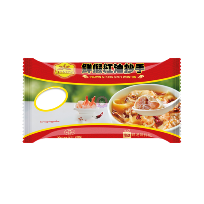 鸿字鲜虾红油抄手145g Hong's Spicy Prawn & Pork Wonton