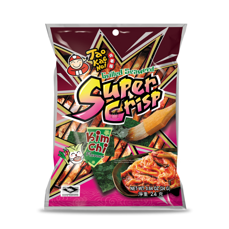 小老板波浪脆紫菜泡菜味24g Taokaenoi Grilled Super Crisp Wavy Seaweed Kimchi Flavour