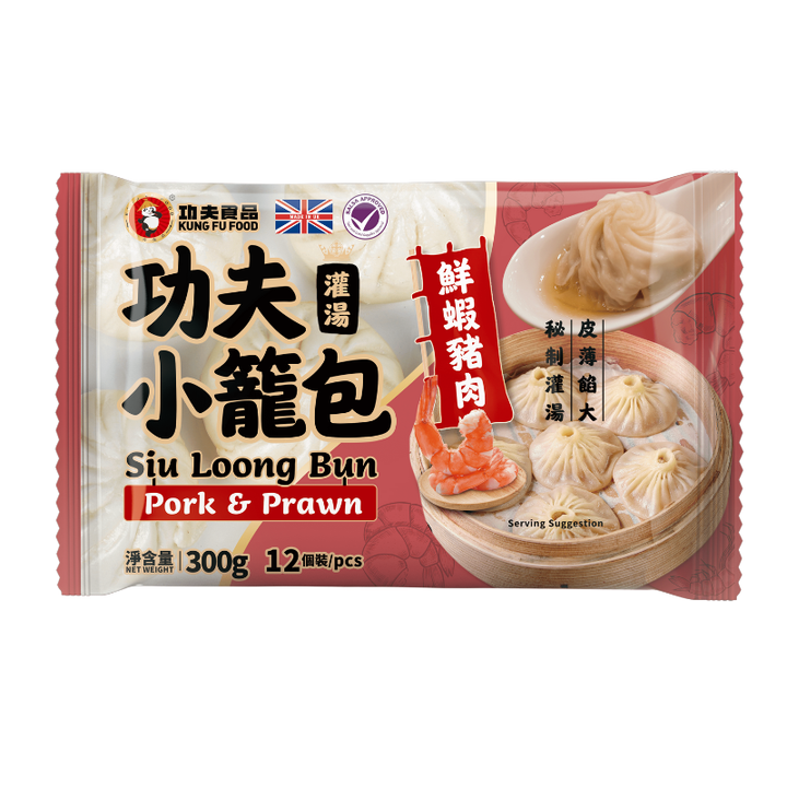 功夫小笼包鲜虾猪肉300g Kung Fu Pork & Prawn Soup Dumplings