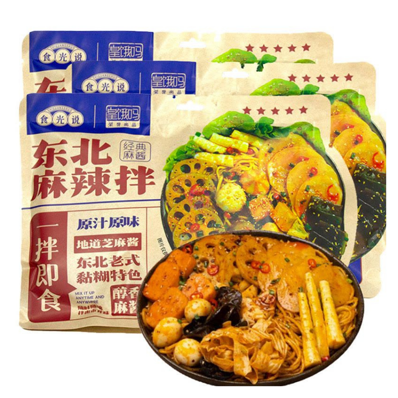 食光说东北麻辣拌经典麻酱味353g SGS Spicy Hot Pot with Noodle & Vegetables Sesame Paste Flavour