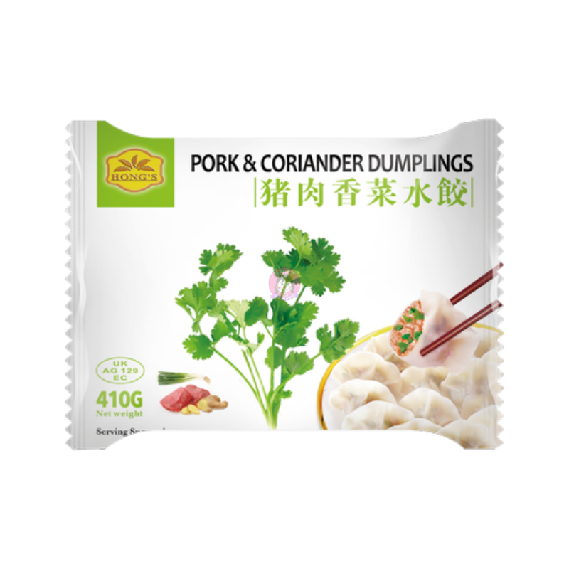 鸿字香菜猪肉水饺410g Hong's Pork Coriander Dumpling