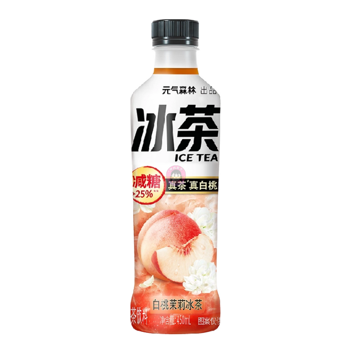 元气森林白桃茉莉冰茶450ml GKF White Peach Iced Jasmine Tea