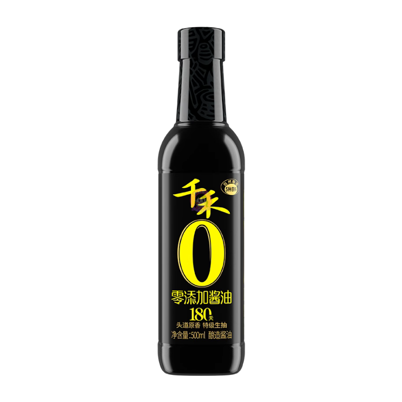 千禾生抽酿造酱油500ml QH Zero Additive Brewed Light Soy Sauce
