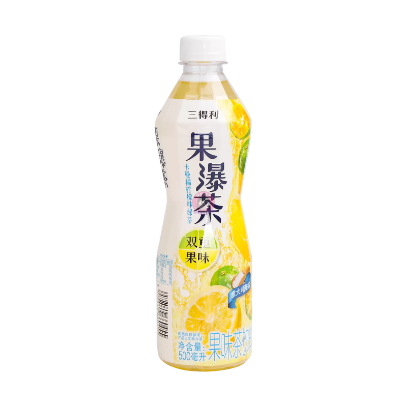 三得利果瀑茶卡曼橘柠檬味绿茶500ml Suntory Calamansi And Lemon Green Tea