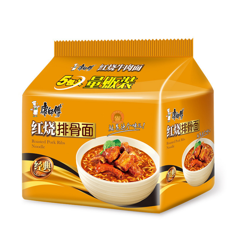 康师傅红烧排骨面5pcks MK Braised Pork Ribs Noodle