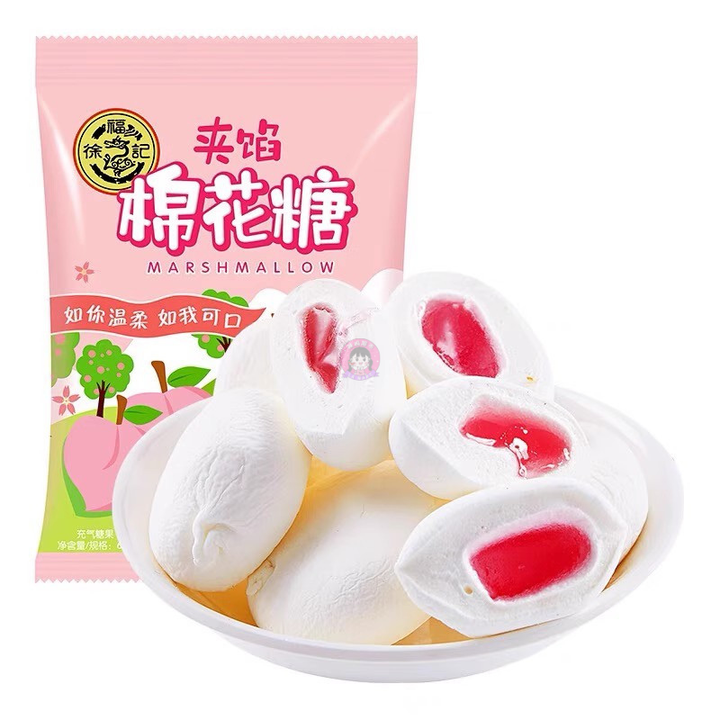 徐福记夹馅棉花糖蜜桃味64g HSU Marshmallow Peach