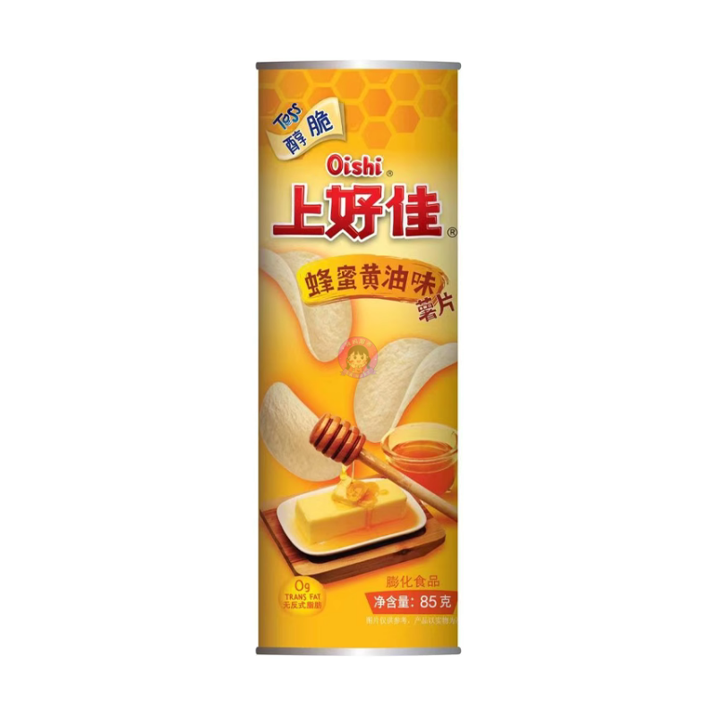 上好佳薯片蜂蜜黄油罐装85g Oishi Potato Chips Honey & Butter Flavour Tin