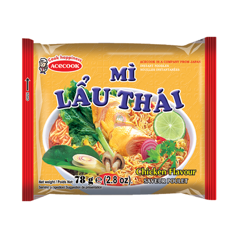 Acecook Mi Lau thai Instant Noodle Chicken Flavour 78g