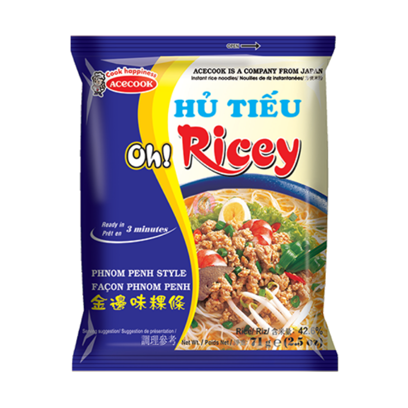 Acecook Oh! Ricey Instant Rice Noodles Phnom Penh Flavour 70g 越南金边粿条