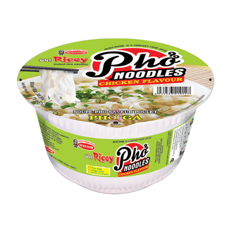 Acecook Oh Ricey! Rice Noodle Chicken Flavour Bowl 70g
