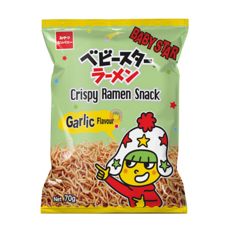 Baby Star Crispy Ramen Snack Garlic Flavour 70g
