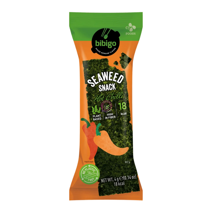 Bibigo Seaweed Snacks Hot Chilli Flavour 4g 必品阁零食紫菜香辣味