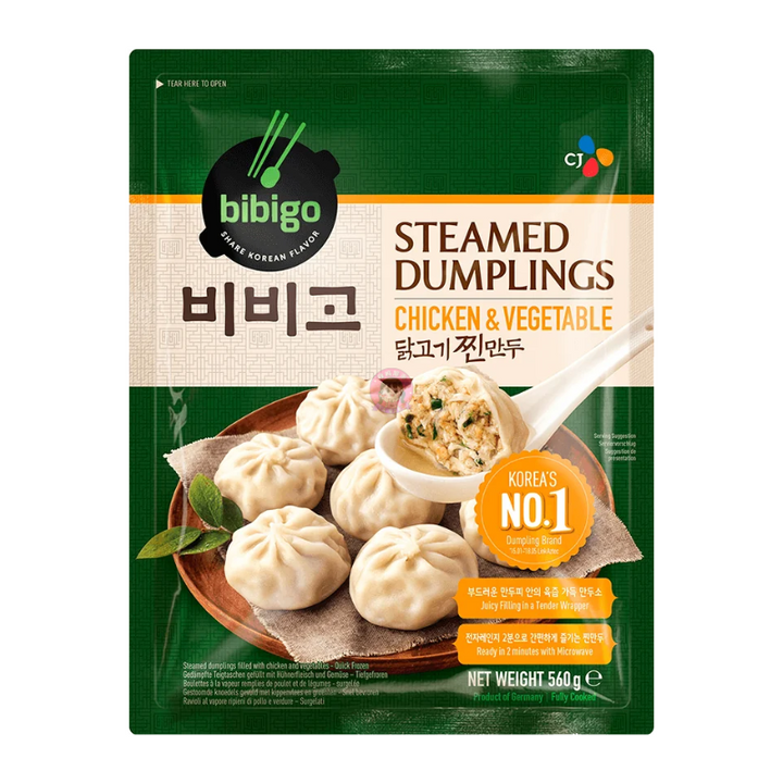 Bibigo Steamed Dumplings Chicken & Vegetable Flavour 560g 必品阁鸡肉蔬菜小笼包