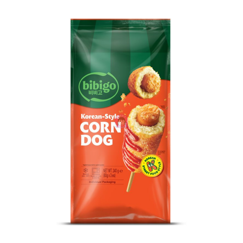 Bibigo Plant-Based Crispy Corndog 240g