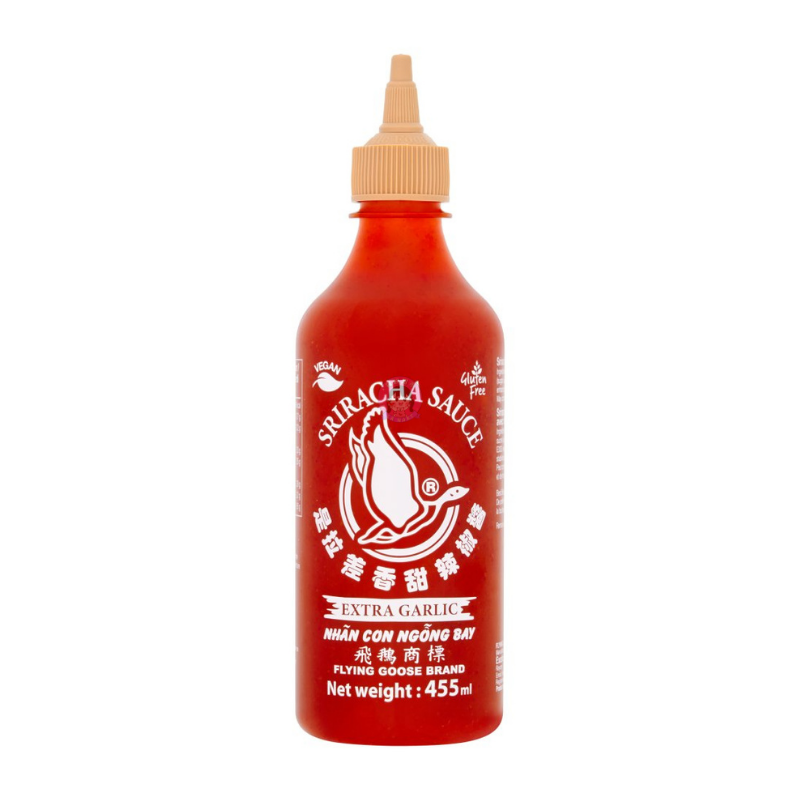 Flying Goose Sriracha Chilli Sauce Extra Garlic 455ml 飞鹅牌是拉差蒜蓉辣椒酱