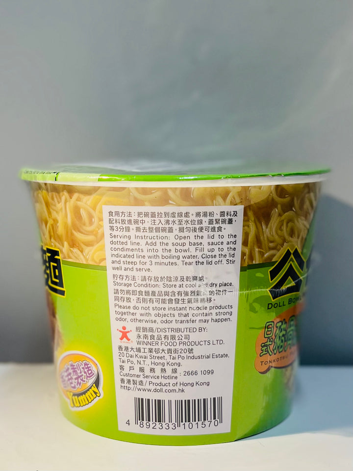公仔日式猪骨浓汤味面碗122g Doll Tonkotsu Flavour Noodle Bowl