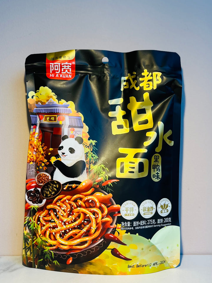 阿宽成都甜水面黑鸭味275g AK Udon Noodles Sweet and Spicy Flavour