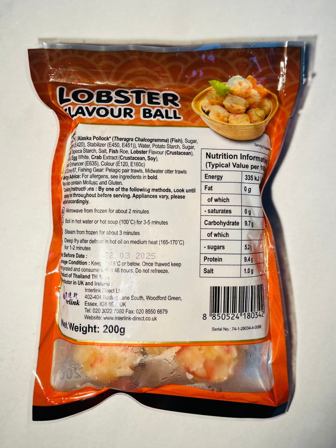 Pan Asia 龙虾丸200g PA Lobster Flavour Balls