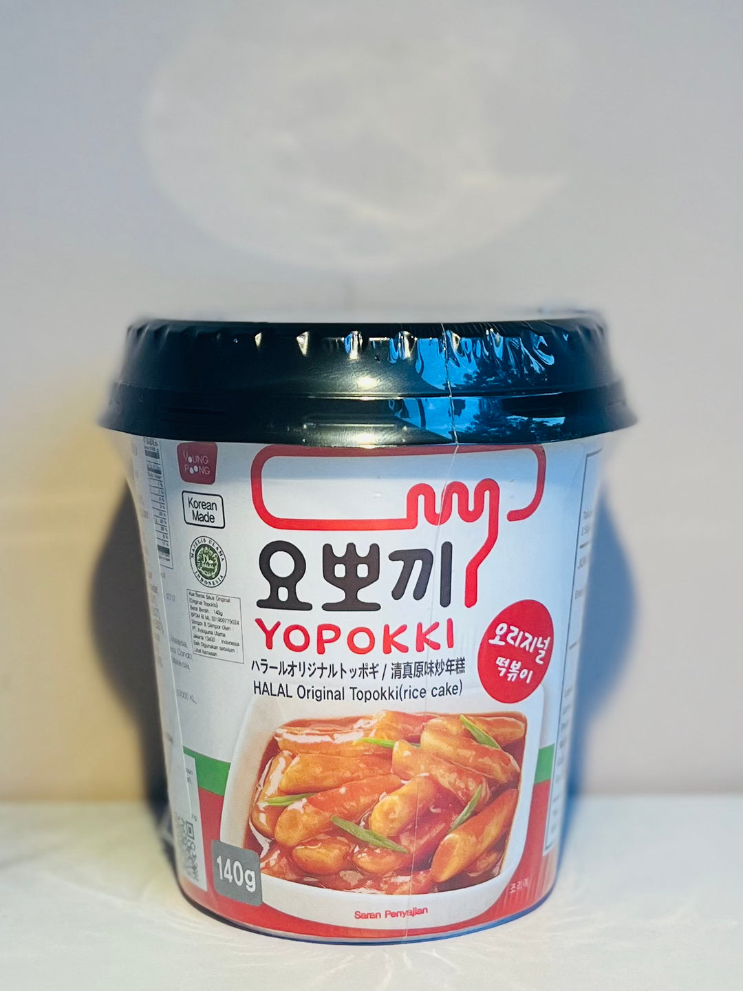 Yongpoong Yopokki Halal Topokki Original Flavour 140g 清真原味炒年糕