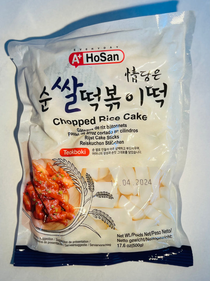 A+ HoSan Korean Rice Cake Chopped 韩式年糕条状 500g