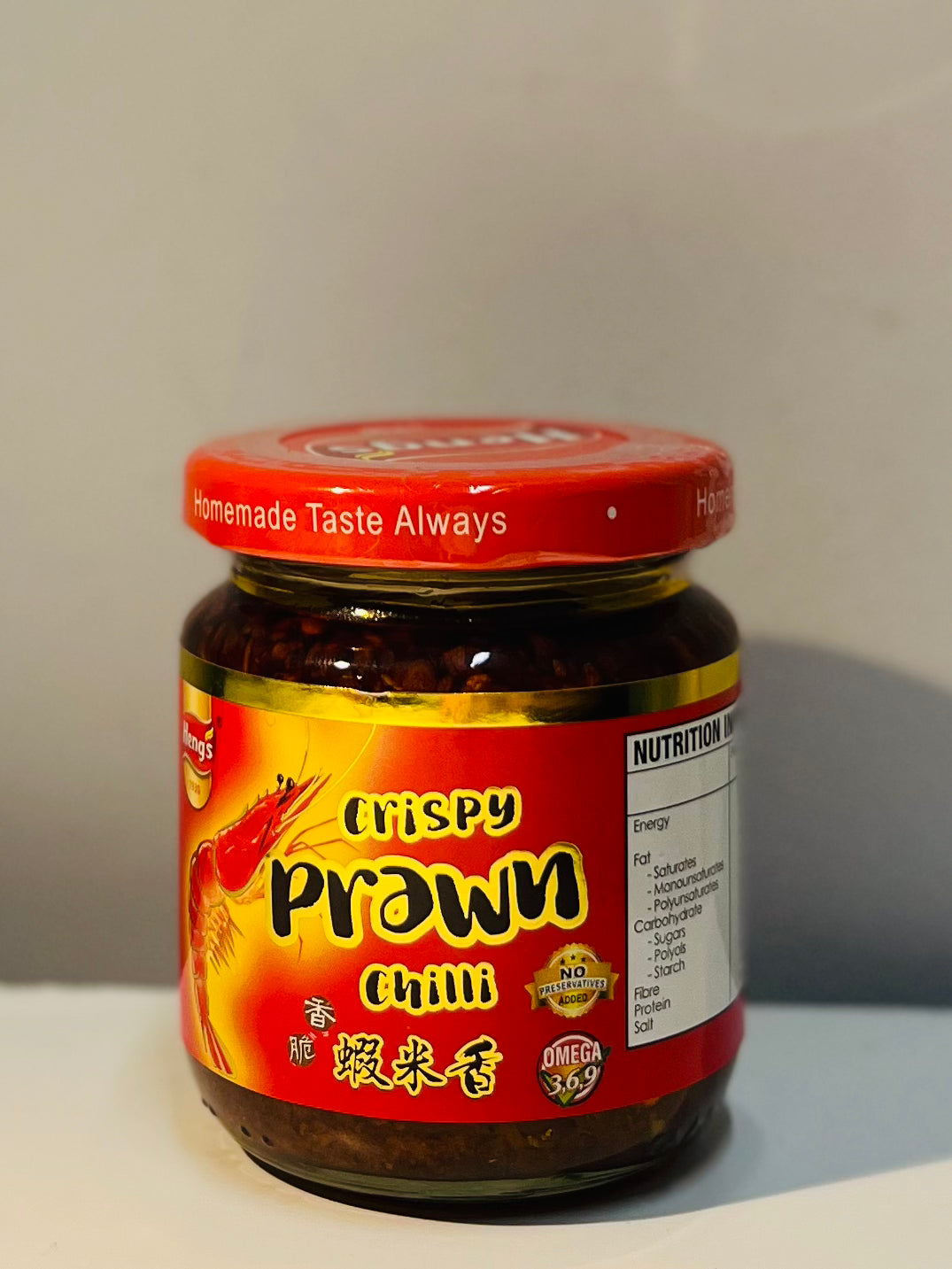 Heng's Crispy Prawn in Chilli 180g 香脆虾米