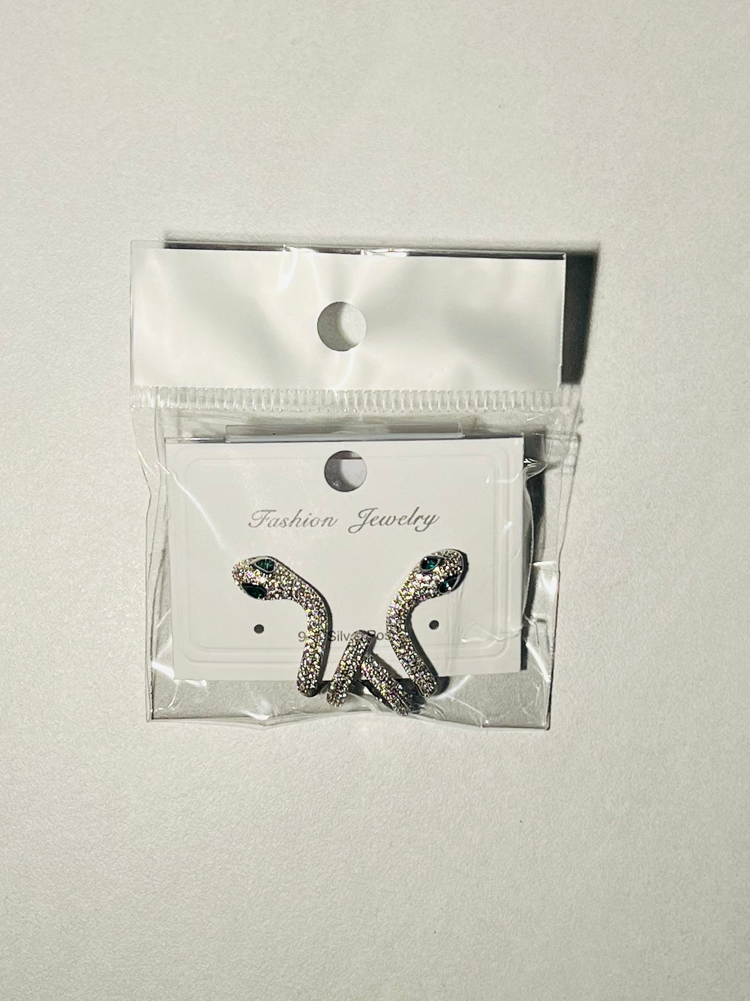 银色水钻蛇形耳夹 Silver Crystal Snake Ear Cuff