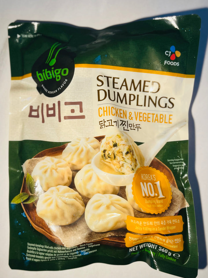 Bibigo Steamed Dumplings Chicken & Vegetable Flavour 560g 必品阁鸡肉蔬菜小笼包