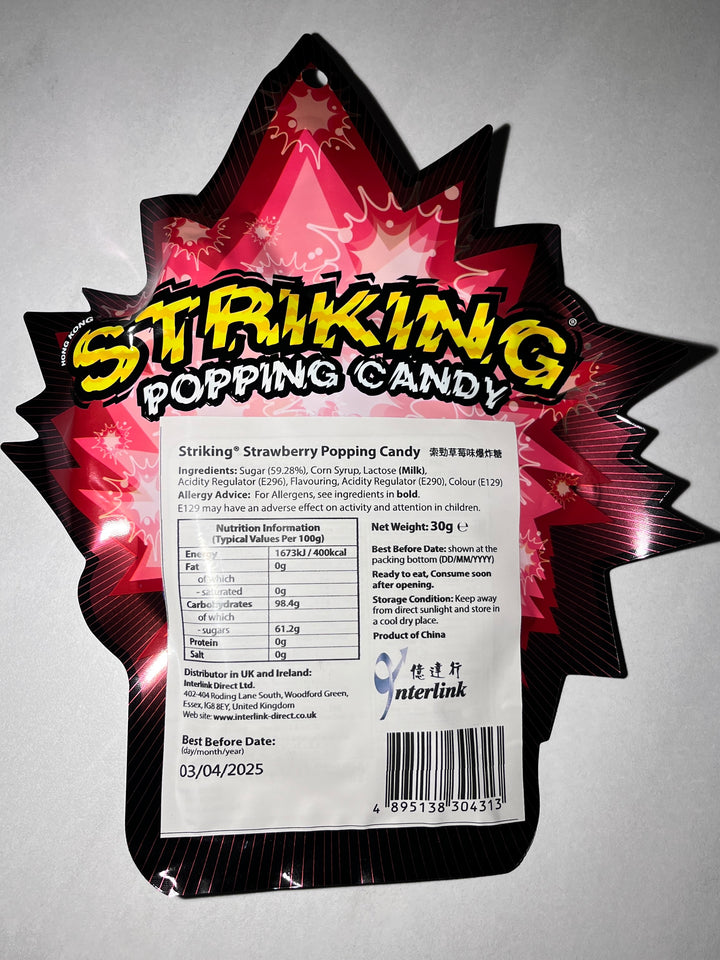 索劲跳跳糖草莓味30g SK Popping Candy Strawberry